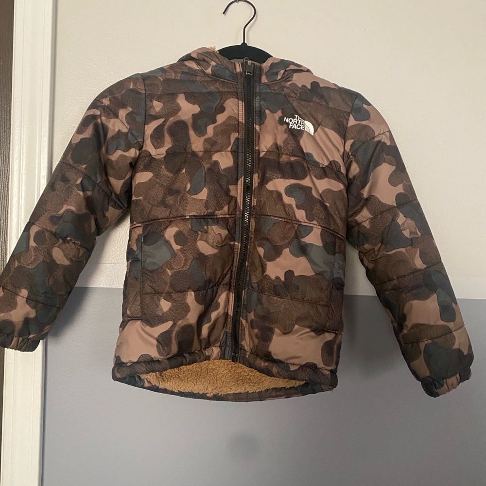 The North Face Kids Brown Camo Puffer Jacket